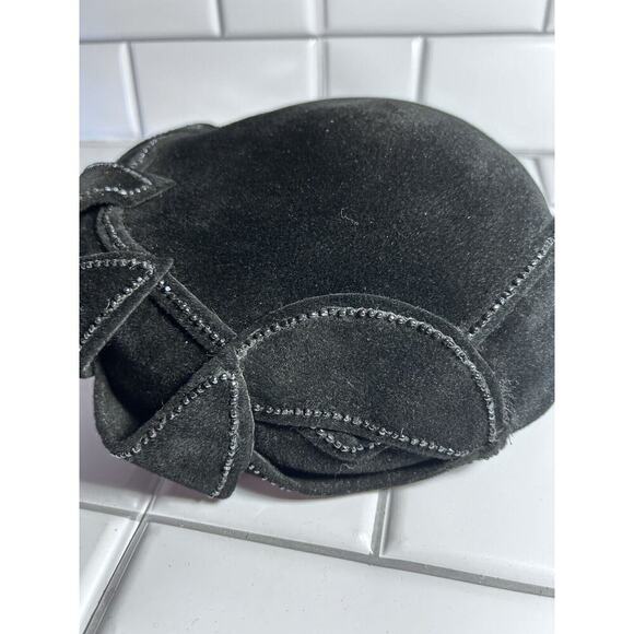 Helen Joyce Original New York Black Velour Vintage Hat With Rhinestones Fle’chet main image 10